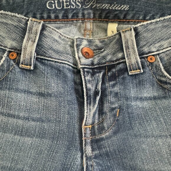 Guess Premium Low-Rise Medium Wash Boot Cut Jeans - Picture 2 of 16